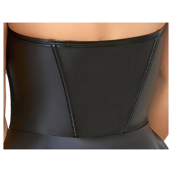 Cottelli - bleščeča mini obleka z naborki - črna - L