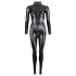 Cottelli - ženski catsuit z dolgimi rokavi - bleščeča črna - L