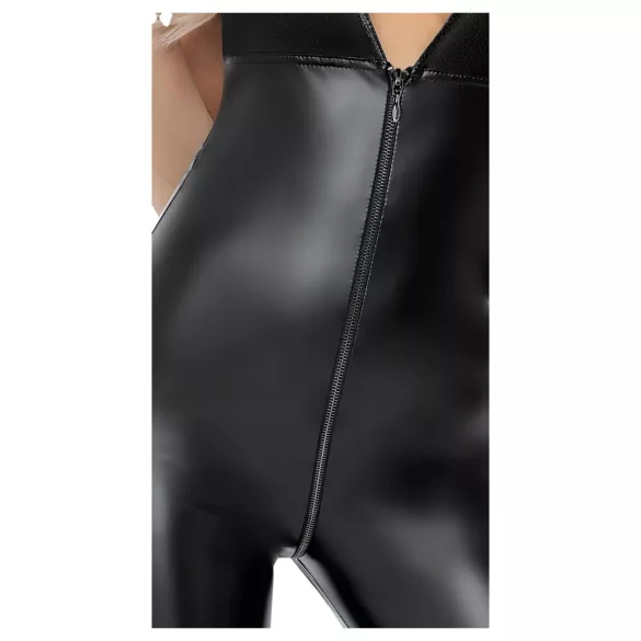 Noir - črn pajac z naramnicami - XL