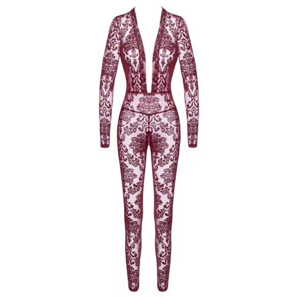 Noir Kink Royal - prosojen catsuit - rdeča - L