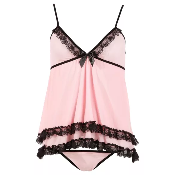 Cottelli - Babydoll - prosojna čipka - črna