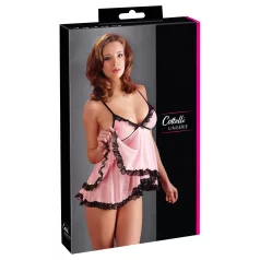 Cottelli - Babydoll - prosojna čipka - črna - XL