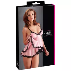 Cottelli - Babydoll - prosojna čipka - črna - XL