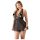 Cottelli Plus Size - črna čipkasta babydoll srajčka - 2XL