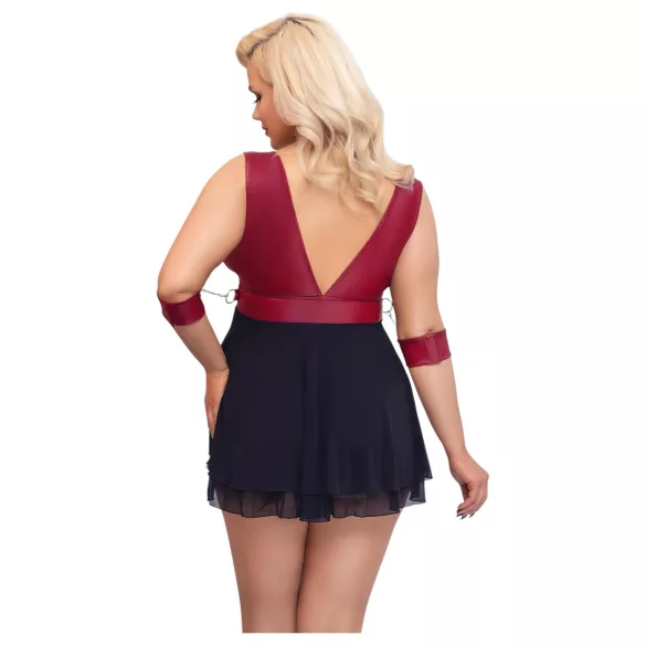 Cottelli Bondage Plus Size - rdeč babydoll