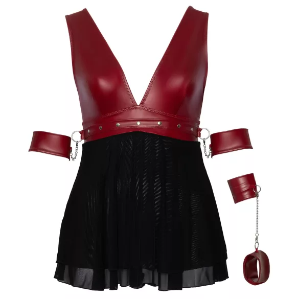 Cottelli Bondage Plus Size - rdeč babydoll