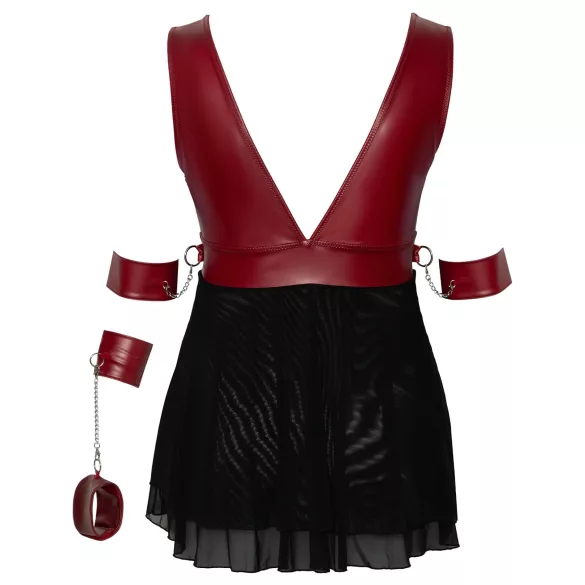Cottelli Bondage Plus Size - rdeč babydoll