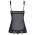 Poljubi me - odprt babydoll (črn) - L/XL