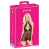 Kissable - babydoll čipkast z naramnico za vrat - črna