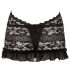 Cottelli - Čipkasta mini obleka z naramnicami (črna) - XL