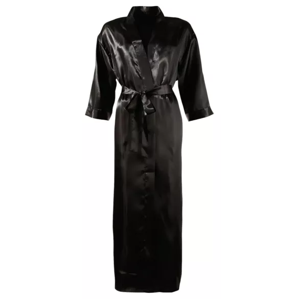 Cottelli - satenski kimono - črna - L/XL