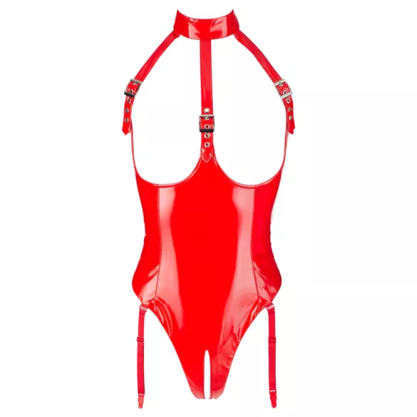 Black Level - odprto body z ovratnico - rdeča