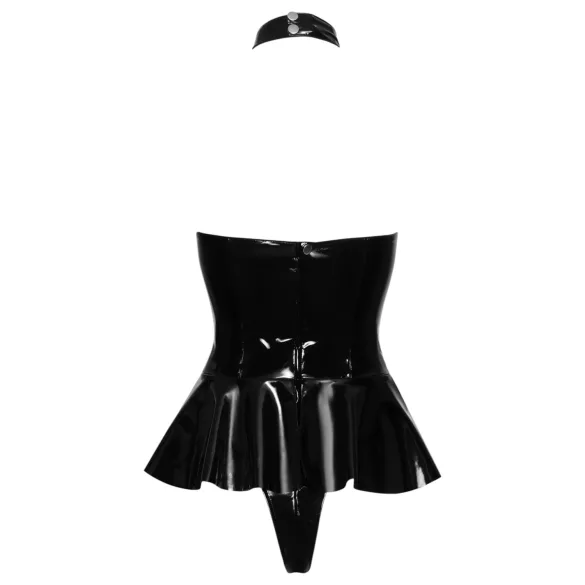 Black Level - ženski body z ovratnico - črna