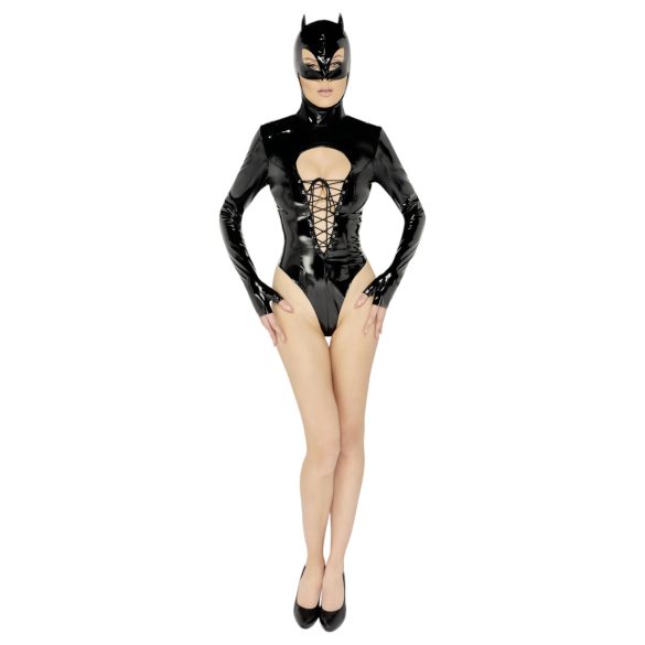 Black Velvet - dolgrokavna Batwoman body (črna) - M