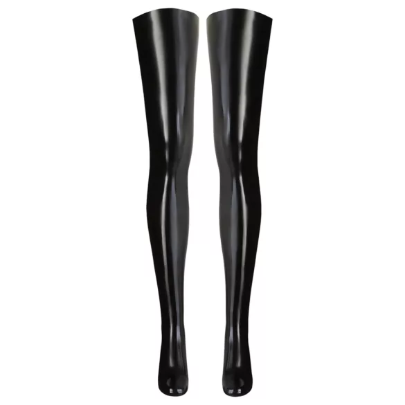 Latex - ženske nogavice - črne - L/XL