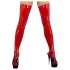 LATEX - ženske nogavice - rdeče - lateks - L/XL