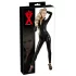 LATEX - ženski catsuit z dolgimi rokavi - črna - L