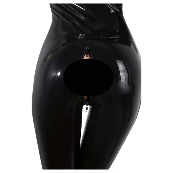 LATEX - ženski catsuit z dolgimi rokavi - črna - L