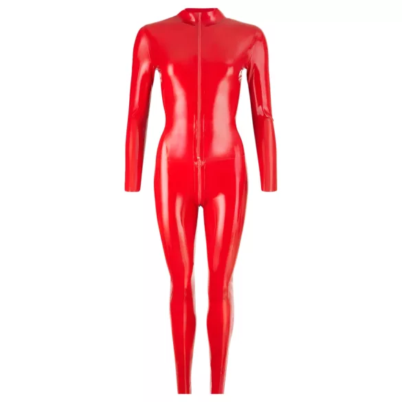LATEX - ženski kombinezon z dolgimi rokavi - rdeča - L