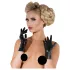 LATEX - unisex rokavice - kratke - črne - L