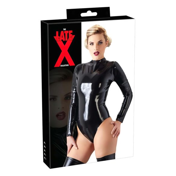 LATEX - dolg rokavni ženski bodi (črna) - L