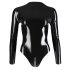 LATEX - dolg rokavni ženski bodi (črna) - L