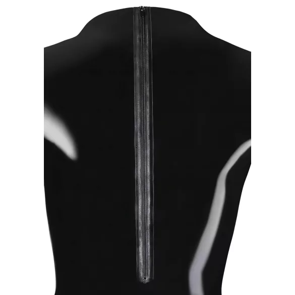 Latex - ženski body z dolgimi rokavi - črna - 2XL