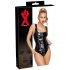 LATEX - popolnoma zadrga latex bodi (črna)