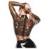 LATEX - prosojna lateks zgornji del (prosojno-črna) - S-L - 2XL