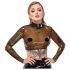 LATEX - prosojna lateks zgornji del (prosojno-črna) - S-L - 2XL