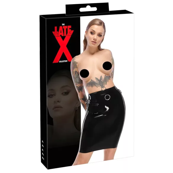LATEX - lateks midi krilo (črno)