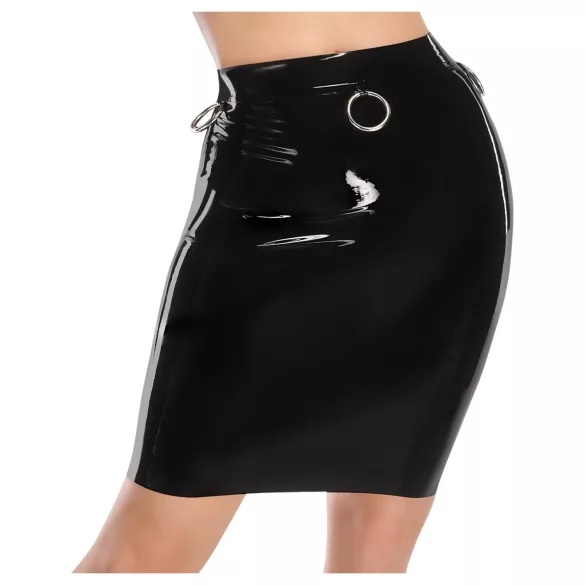 LATEX - lateks midi krilo (črno)