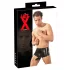 LATEX - moške bokserice z nastavek za penis - črna