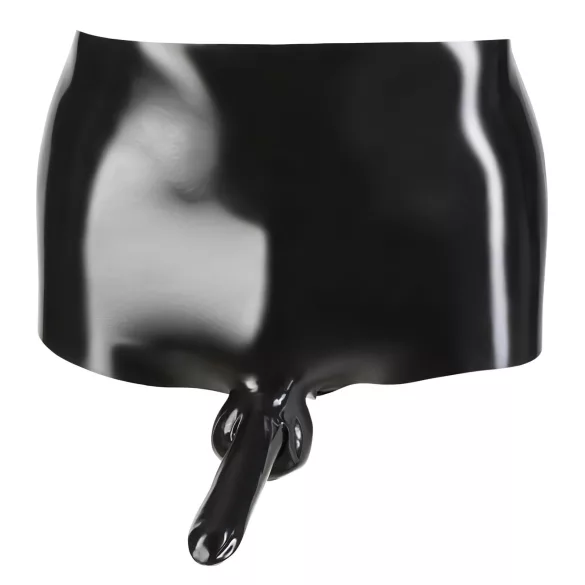 Latex boksar + penisni tulec (črn)