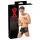 LATEX - moške bokserice z nastavek za penis - črna - L/XL