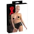 LATEX - ženske spodnjice s kondomom - črna - M