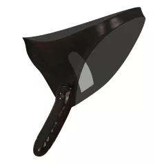   Latex X spodnje perilo z zunanjim in notranjim dildom (črno, S-L)