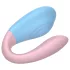 Mrow 03 - vibrator za pare - vodoodporen, brezžičen - modro-roza