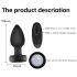 Mrow - svetleči analni vibrator z radiem (črn)