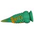 Octopuss Zajedavec - polip dildo, 21 cm (zelena-rumena)