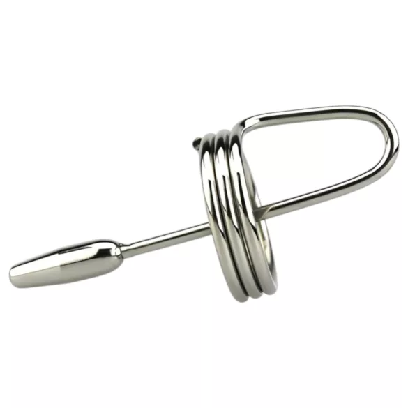 DeepRing - dilatator z obročem - kovina - 9 cm - srebrna
