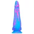Inkipus - dildo s testisi - silikonski - 18 cm - modro-roza