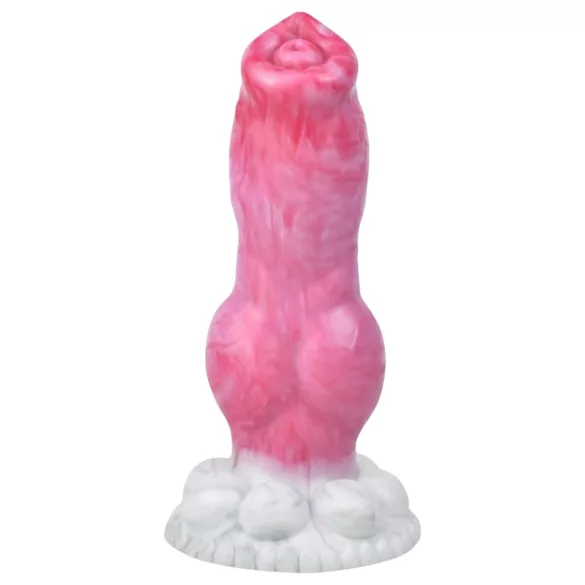 Animalorny Buldog - pasji dildo - 17 cm - roza