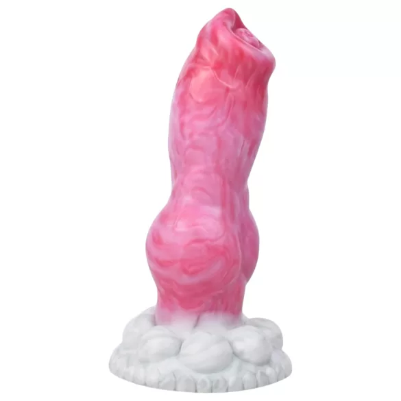 Animalorny Buldog - pasji dildo - 17 cm - roza