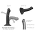 Strap-on-me - dvojni dildo - dvojna plast - črna