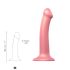 Strap-on-me Metallic Shine M - koži prijazen dildo (kovinsko roza)