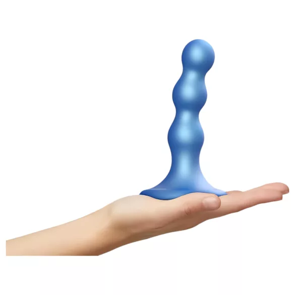 Strap-on-me - dildo z bunkicami in priseskom - modra - S