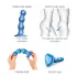 Strap-on-me - dildo z bunkicami in priseskom - modra - S