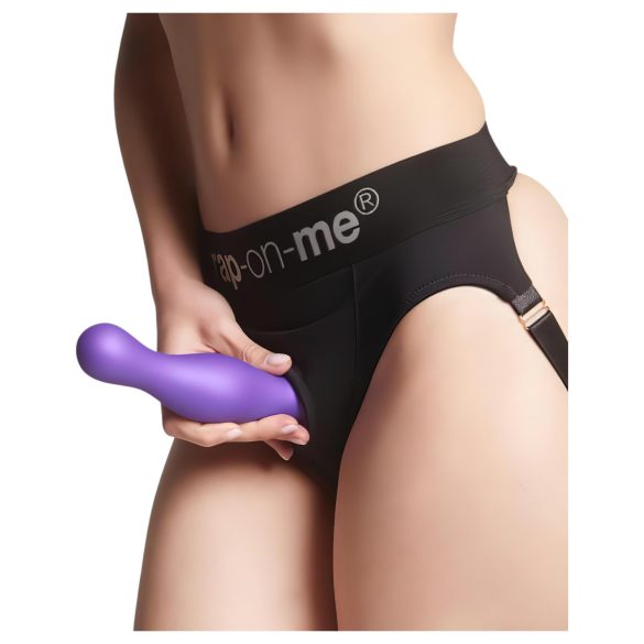 Strap-on-me - valovit strap-on dildo z vakuumskim nastavkom - vijoličen