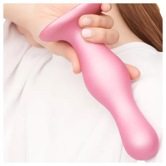 Strap-on-me Curvy S - valovit dildo z priseskom (roza)